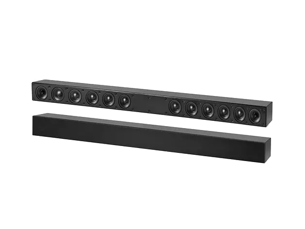 Aktive Stereo-Soundbar mit integrierten Subwoofern und DSP