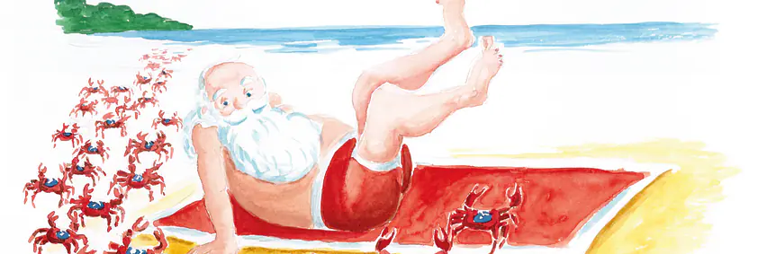 Santas Reise um die Welt