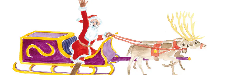 Santas Reise um die Welt