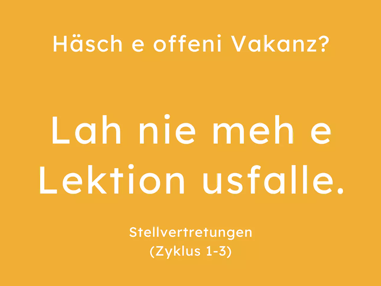 Stellvertretungen suchen & finden.