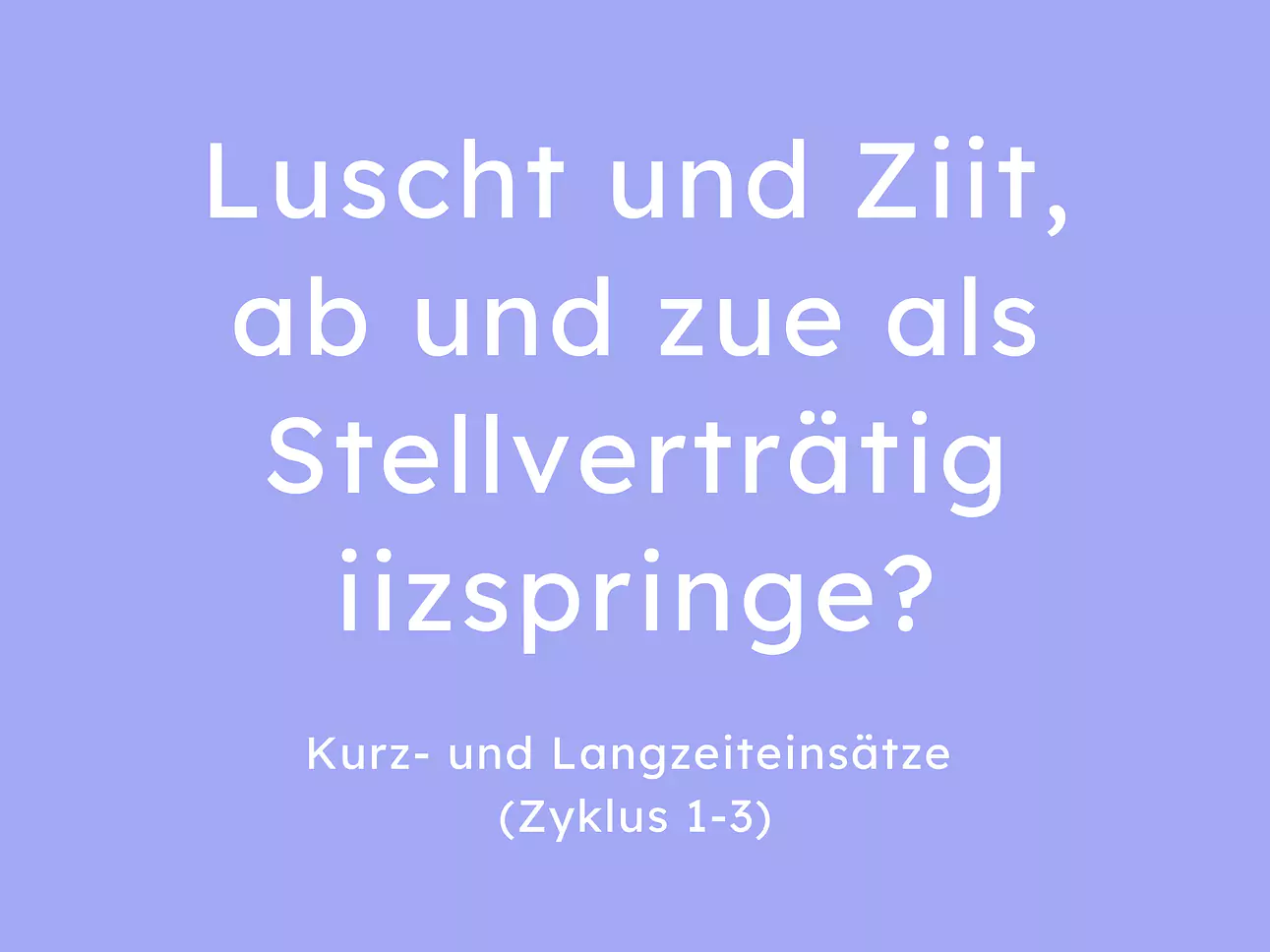 Spring ein wann, wie und wo du möchtest!